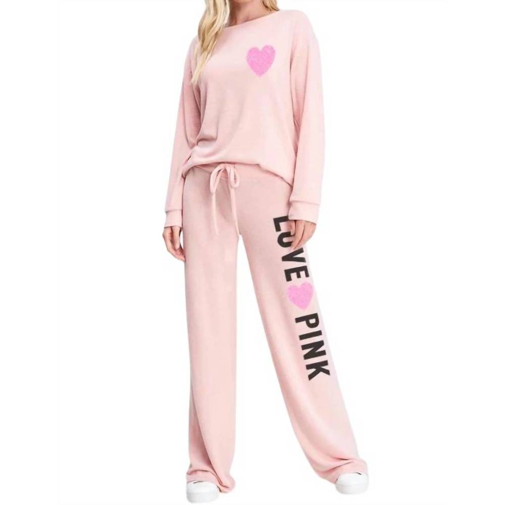 NEW PHIL LOVE love sleepwear set in pink